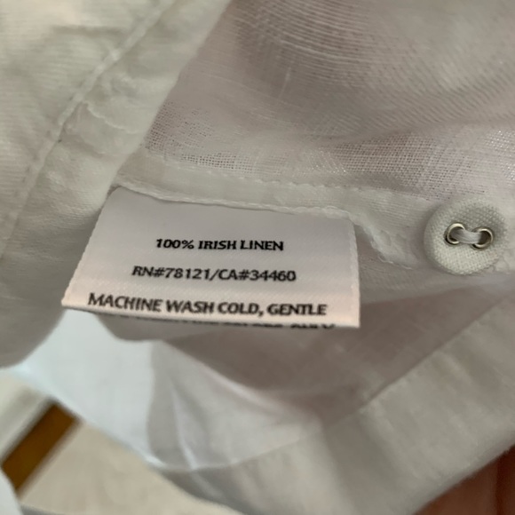 Eileen Fisher Irish Linen Button Down Shirt - Picture 6 of 7
